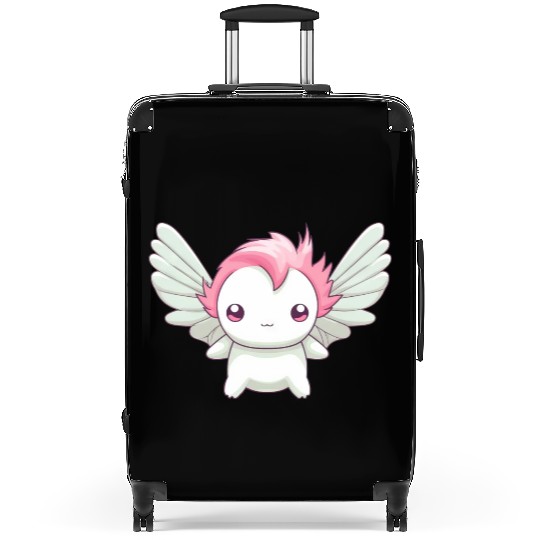Sweet Axolotl with Angel Wings: Heavenly Design Suitcases
