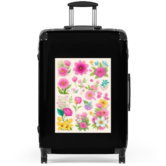Buttercup and Marigold Spring Flowers Suitcases