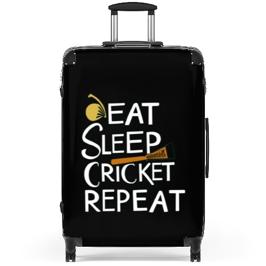 Eat Sleep Cricket Repeat: Cricket Lover's Suitcases