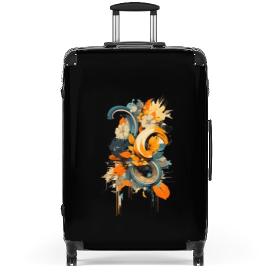 Abstract Banana Flower Suitcases