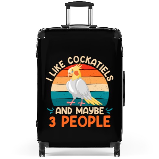 Parakeets I like Cockatiels Bird lovers Suitcases