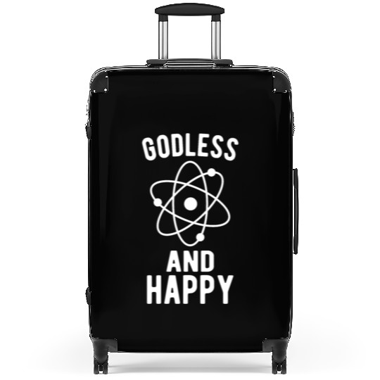 Atheist Atheism Anti Religion Securalism God Sucks Suitcases