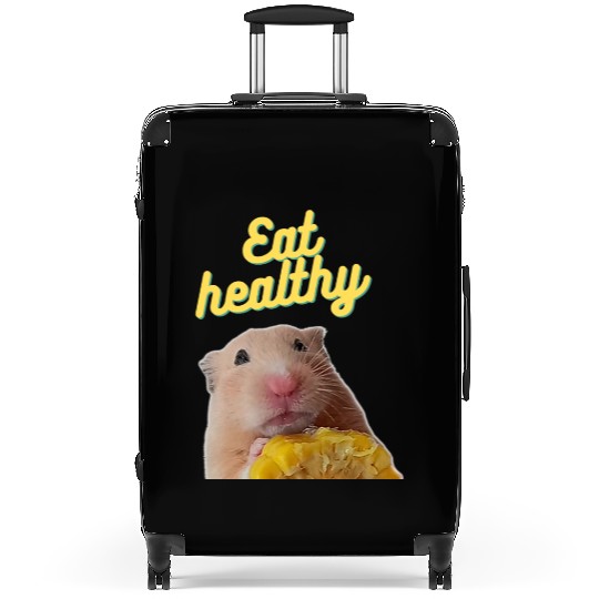 Hamster eating corn eat healthy Suitcases