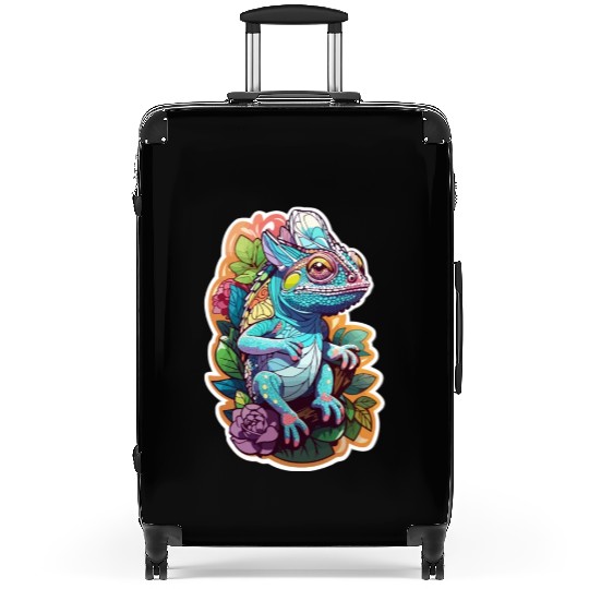 Chameleon kawaii Suitcases