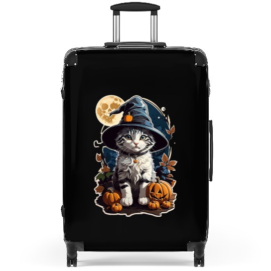 Happy Halloween Pumpkin Cat 48 Suitcases