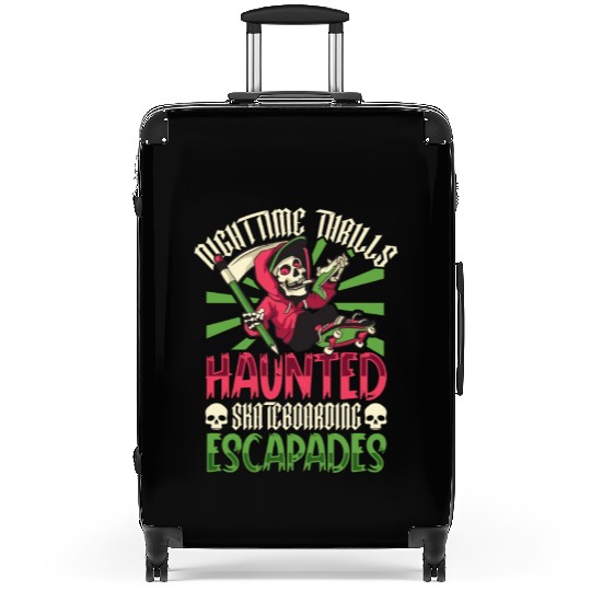 Spooky Horror Skateboarder Halloween Skateboarding Suitcases