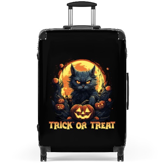 Halloween scary cat Suitcases