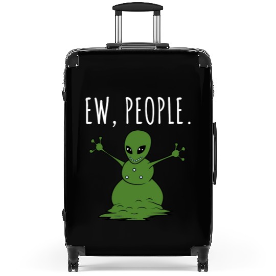 Ew People Alien Snowman Suitcases