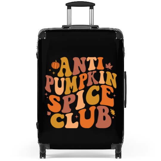 Anti Pumpkin Spice Club Retro Fall Suitcases
