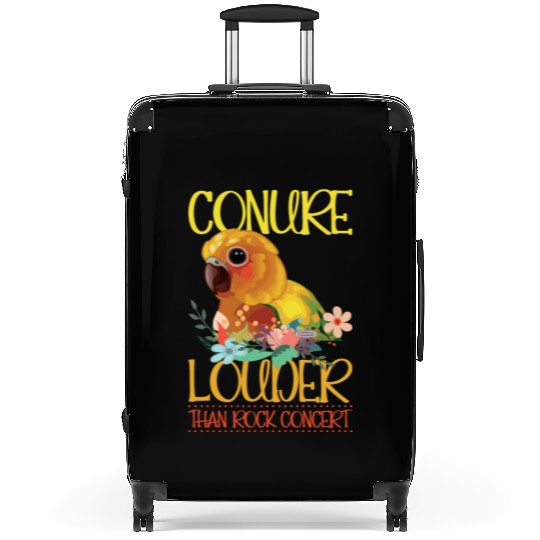 Conure louder than rock concert Suitcases