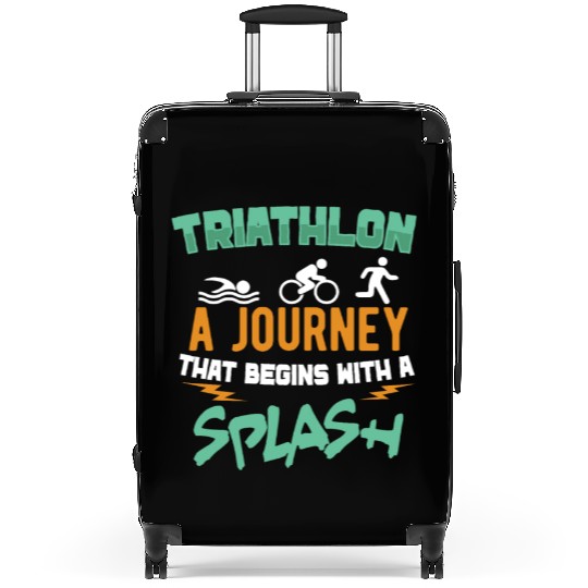 Triathlon Swim Bike Run Triathlete Sport Gift Suitcases