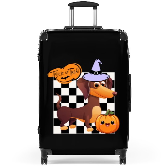 Cute Halloween Dachshund Trick or Treating Suitcases