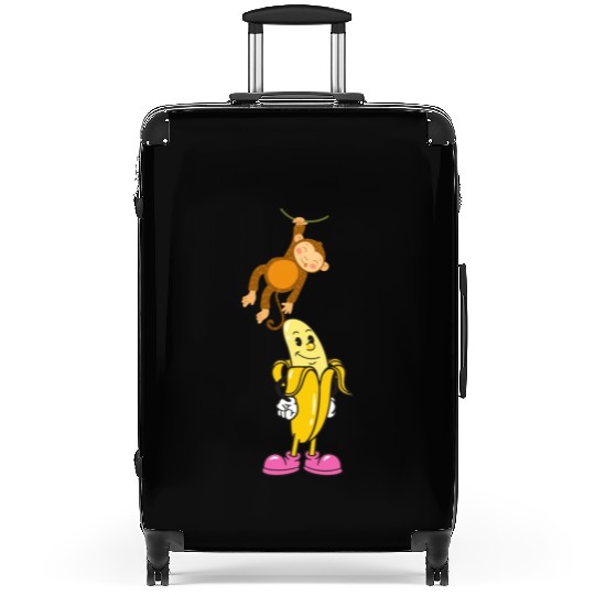 Banana and Monkey Suitcases