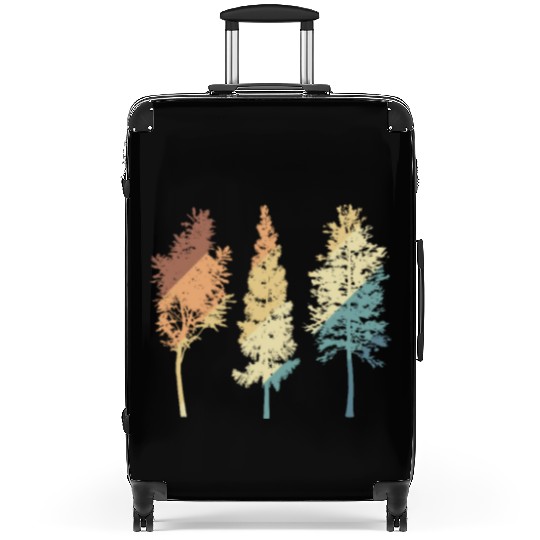 Tree Friends in Nature Leaves Environment Suitcases