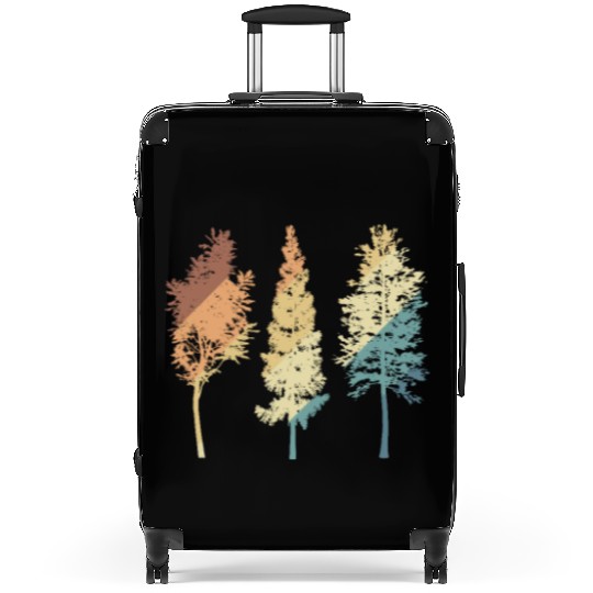Tree Friends in Nature Leaves Environment Suitcases