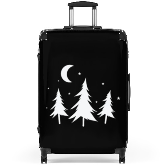 Forest at Night Nature Forest Environment Suitcases