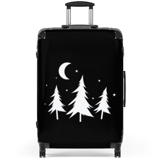 Forest at Night Nature Forest Environment Suitcases