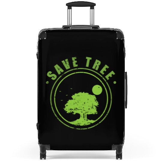 Save Tree Nature Forests Leaves Environment Suitcases