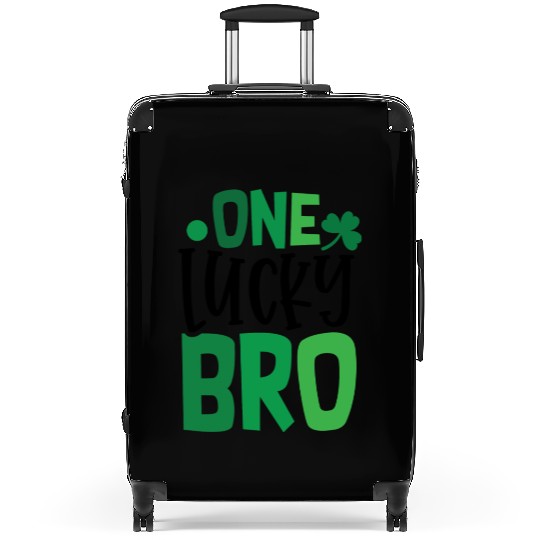 One Lucky Bro Clover Shamrock Irish Ireland Suitcases