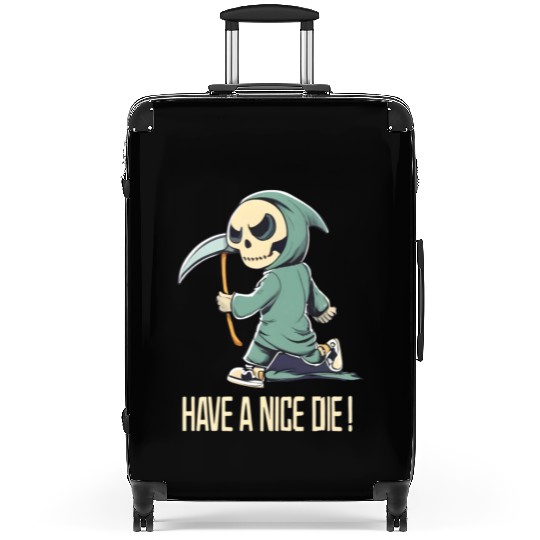 Cute Chibi Grim Reaper Suitcases