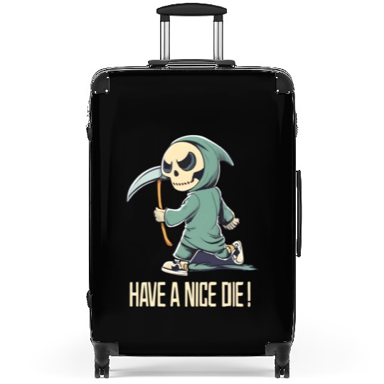 Cute Chibi Grim Reaper Suitcases