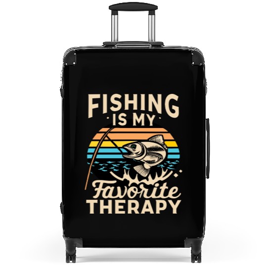 Fishing is My Favorite Therapy Suitcases