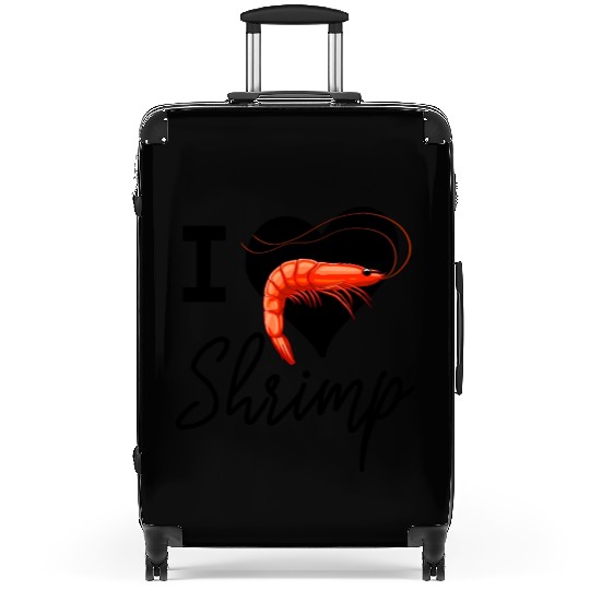 I Love Shrimp Suitcases