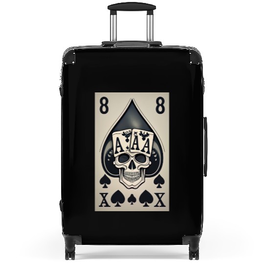 card with skeleton head (halloween design) Suitcases