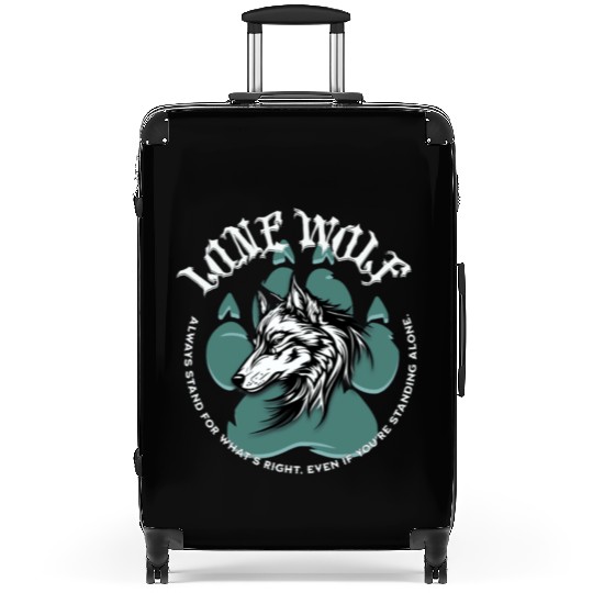Lone Wolf Inspirational Leader Truther Quote Suitcases