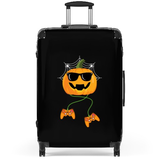 Halloween Jack O Lantern Gamer Boys Kids Men Suitcases