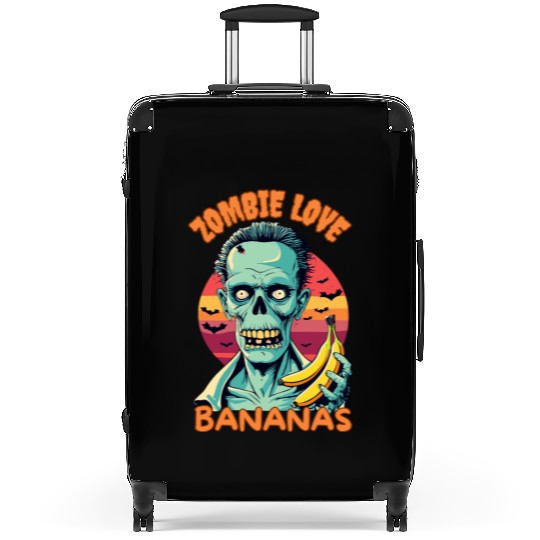 Zombie Love Bananas Halloween Suitcases