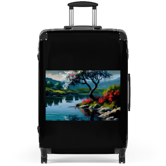 nature painting Suitcases