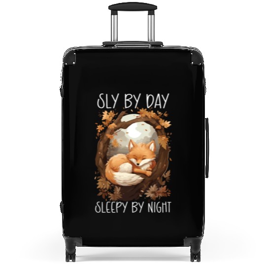 Sleeping Fox Sleepyhead Napping Sleep Fox Lover Suitcases