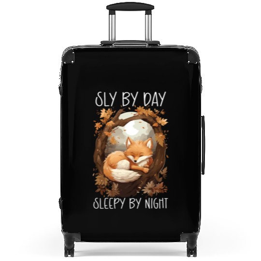 Sleeping Fox Sleepyhead Napping Sleep Fox Lover Suitcases