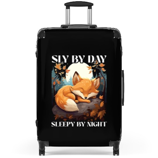 Sleeping Fox Sleepyhead Napping Sleep Fox Lover Suitcases