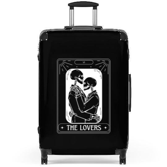 The Lovers Tarot Card Got Skeleton Skull Halloween Suitcases