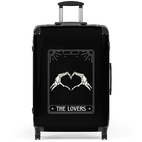 The Lovers Tarot Card Got Skeleton Skull Halloween Suitcases
