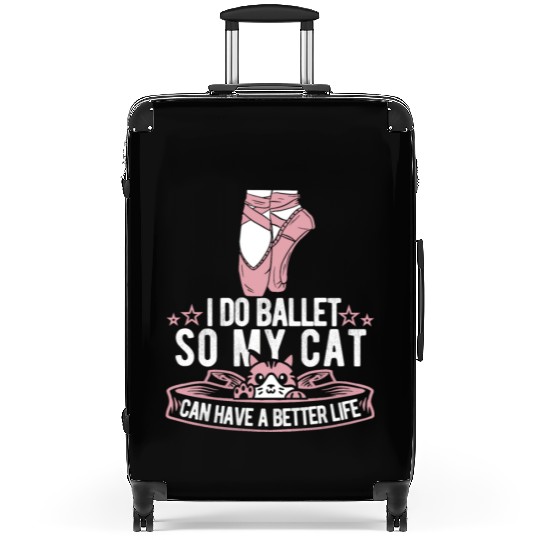 Ballet Ballerina Cat Suitcases