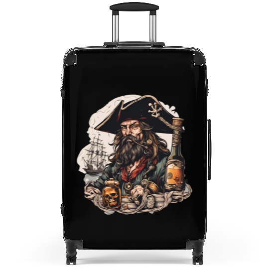 Drunk Pirate / Ahoi / Anchor / Rum / Ship / Boat Suitcases
