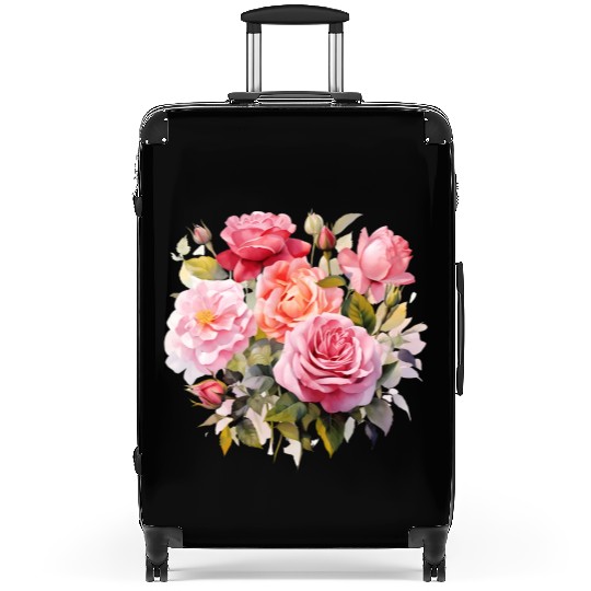 Nature's Artistic Elegance English Rose Tapestry Suitcases