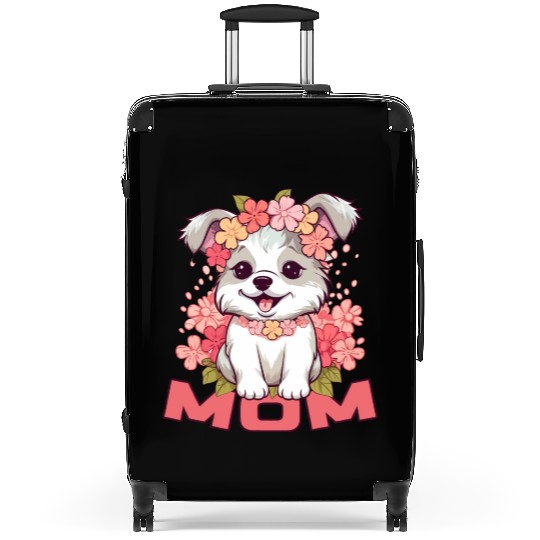 DOG MOM FLORAL Suitcases