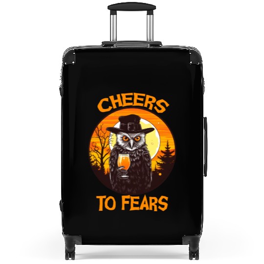 Halloween beer owl retro gift Suitcases