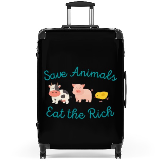 Save Animals Eat the Rich Suitcases