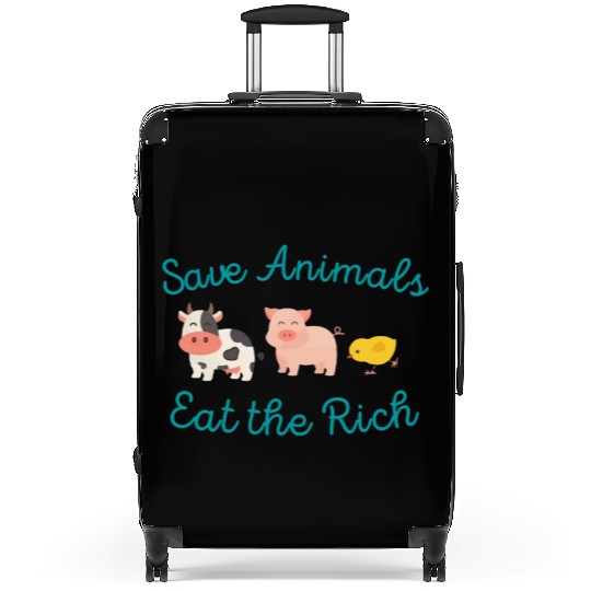 Save Animals Eat the Rich Suitcases