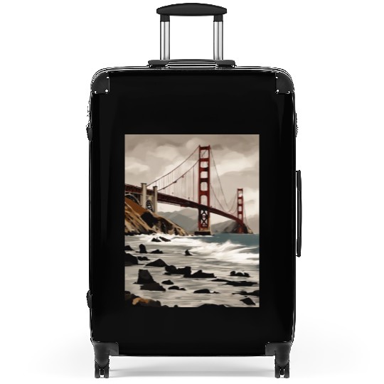 Golden Gate Bridge California Suitcases, Golden Gate