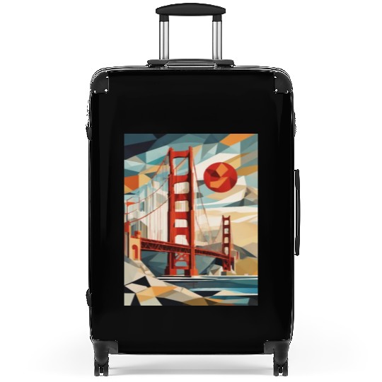Golden Gate Bridge California Suitcases, Golden Gate