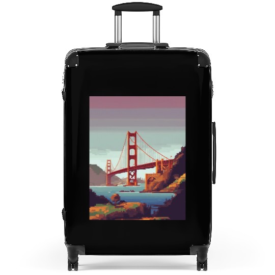 Golden Gate Bridge California Suitcases, Golden Gate