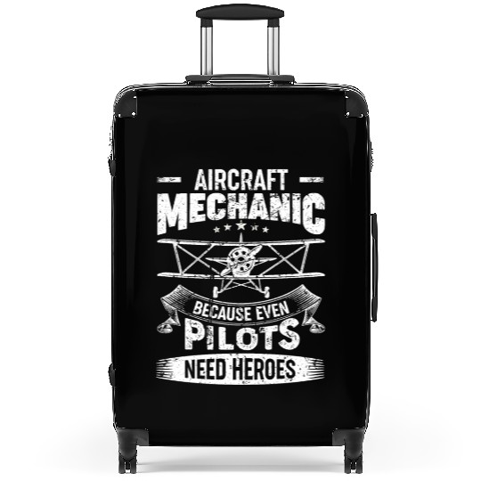 Airplane Mechanic Funny Aviation Technician Vintag Suitcases