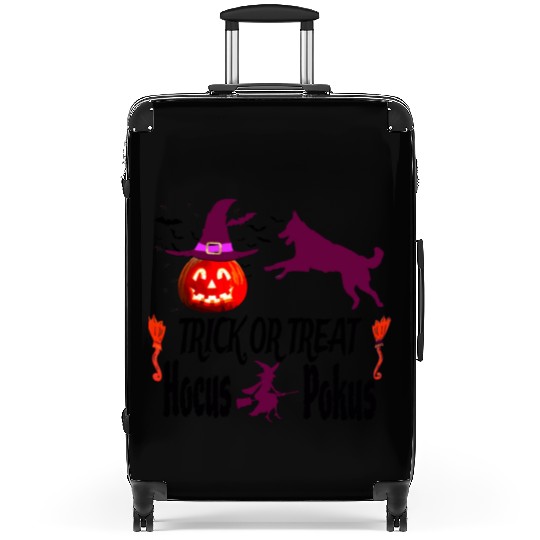 Pumpkin Halloween Trick or Treat Hocus Pocus Dog Suitcases