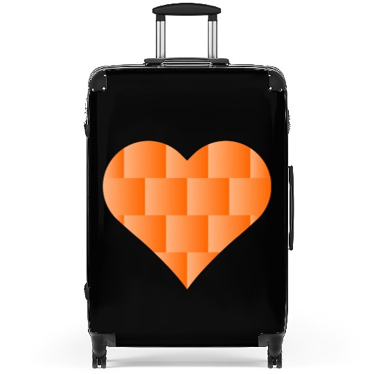 Orange Cute Heart Icon Suitcases